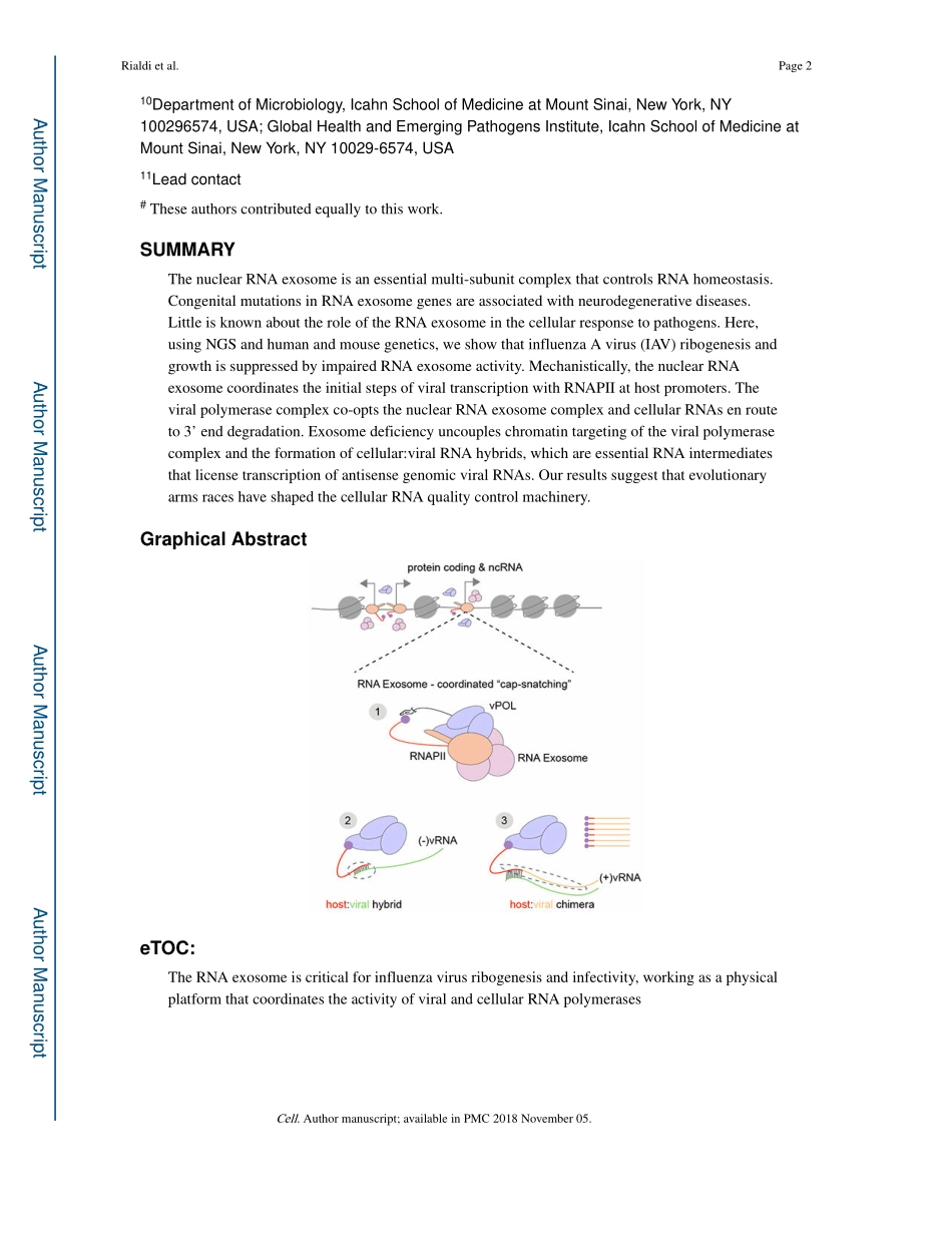 2017-Rialdi-The RNA Exosome Syncs IAV-RNAPII T.pdf_第2页