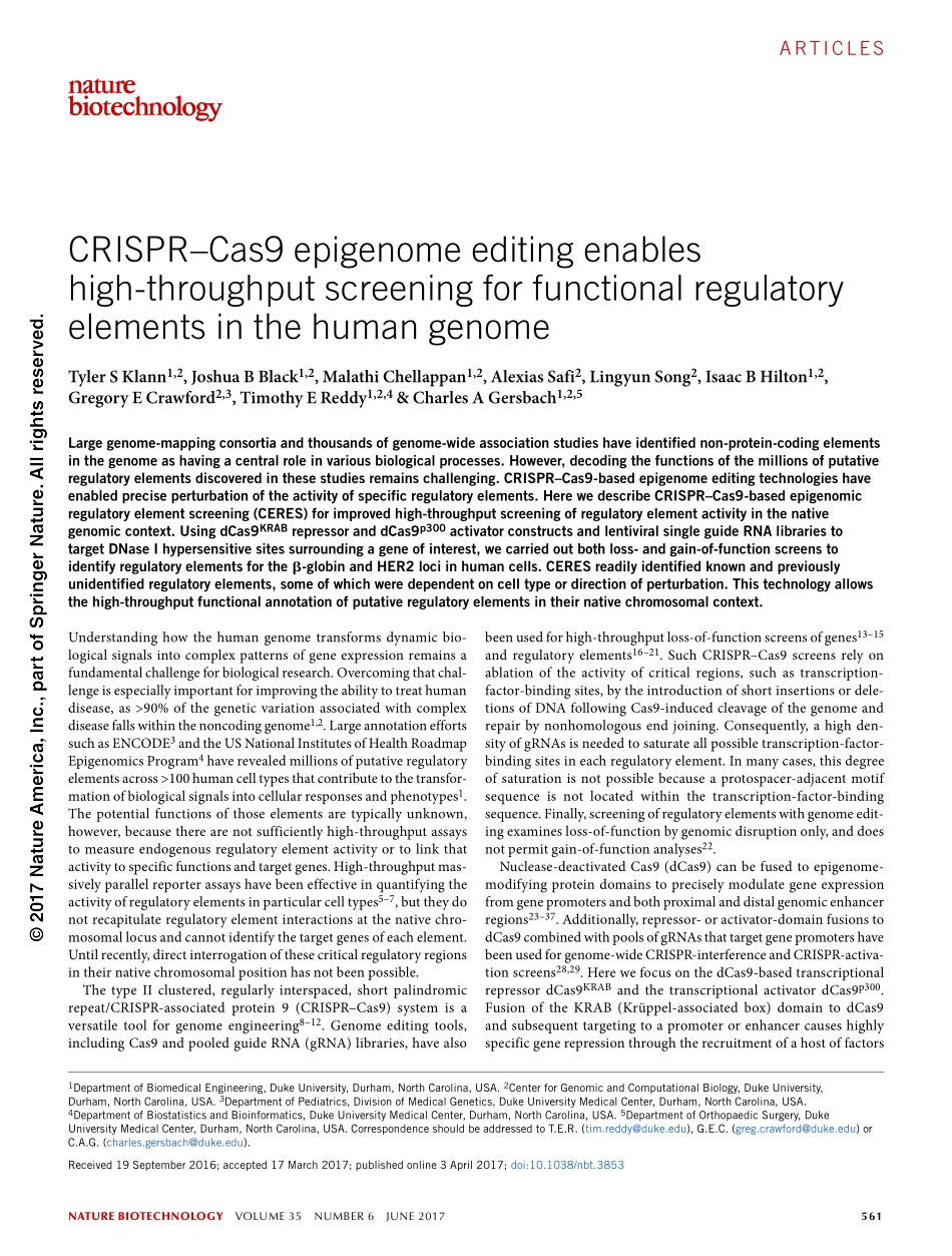 2017-Klann-CRISPR-Cas9 epigenome editing enabl.pdf_第1页