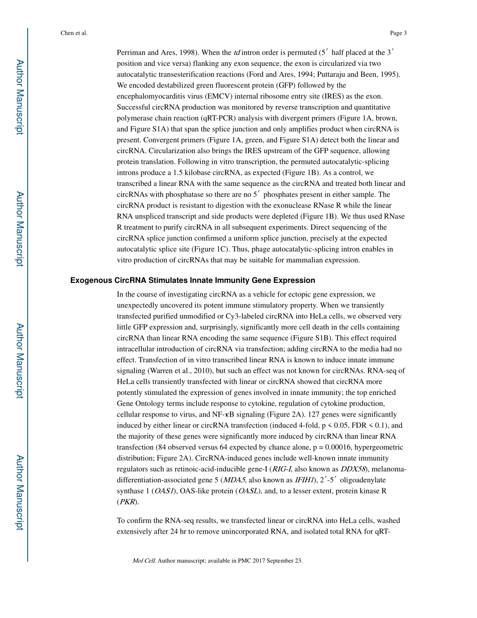 不同来源circ调控天然免疫：Sensing Self and Foreign Circular RN.pdf_第3页