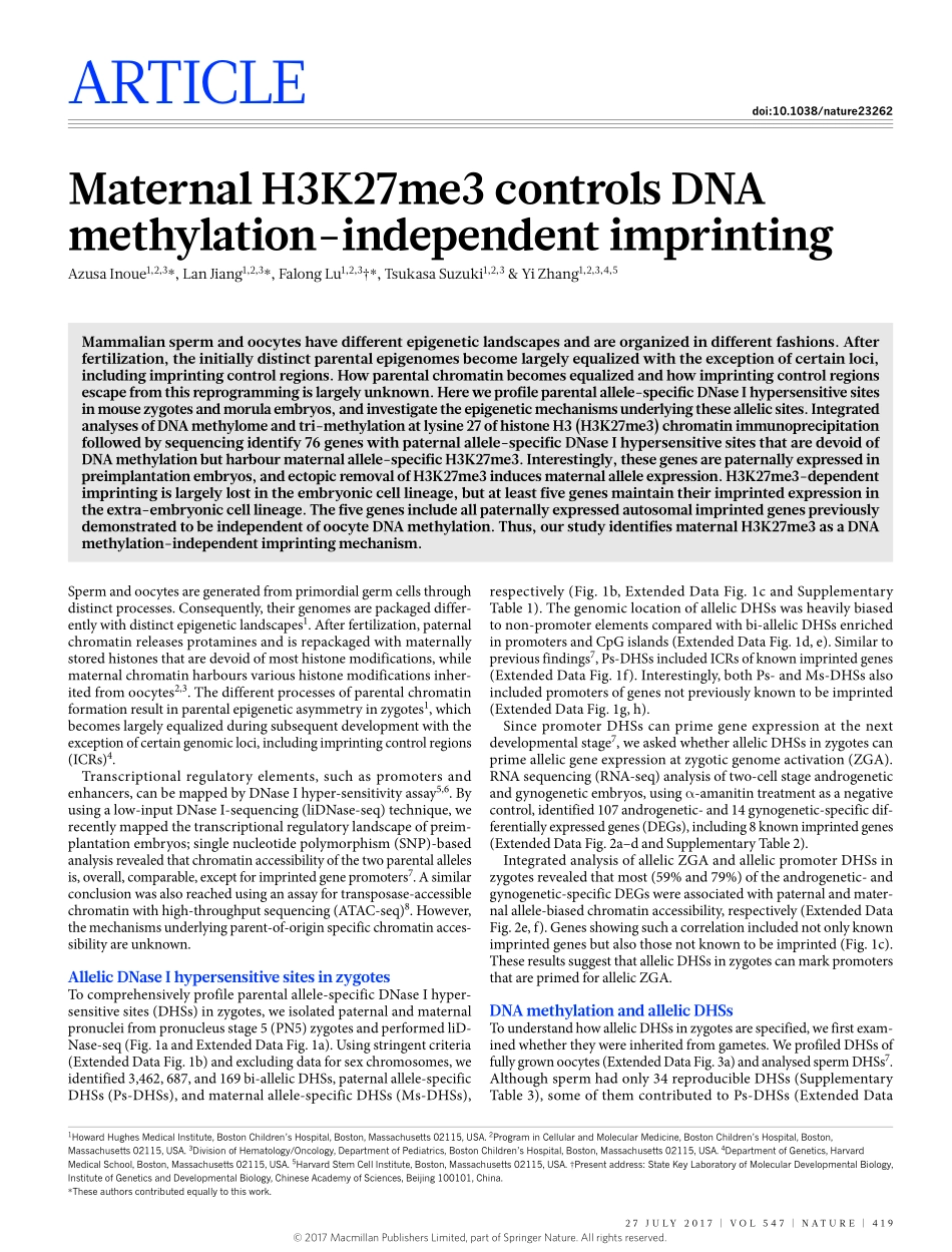 Inoue-2017-Maternal H3K27me3 controls DNA meth.pdf_第1页