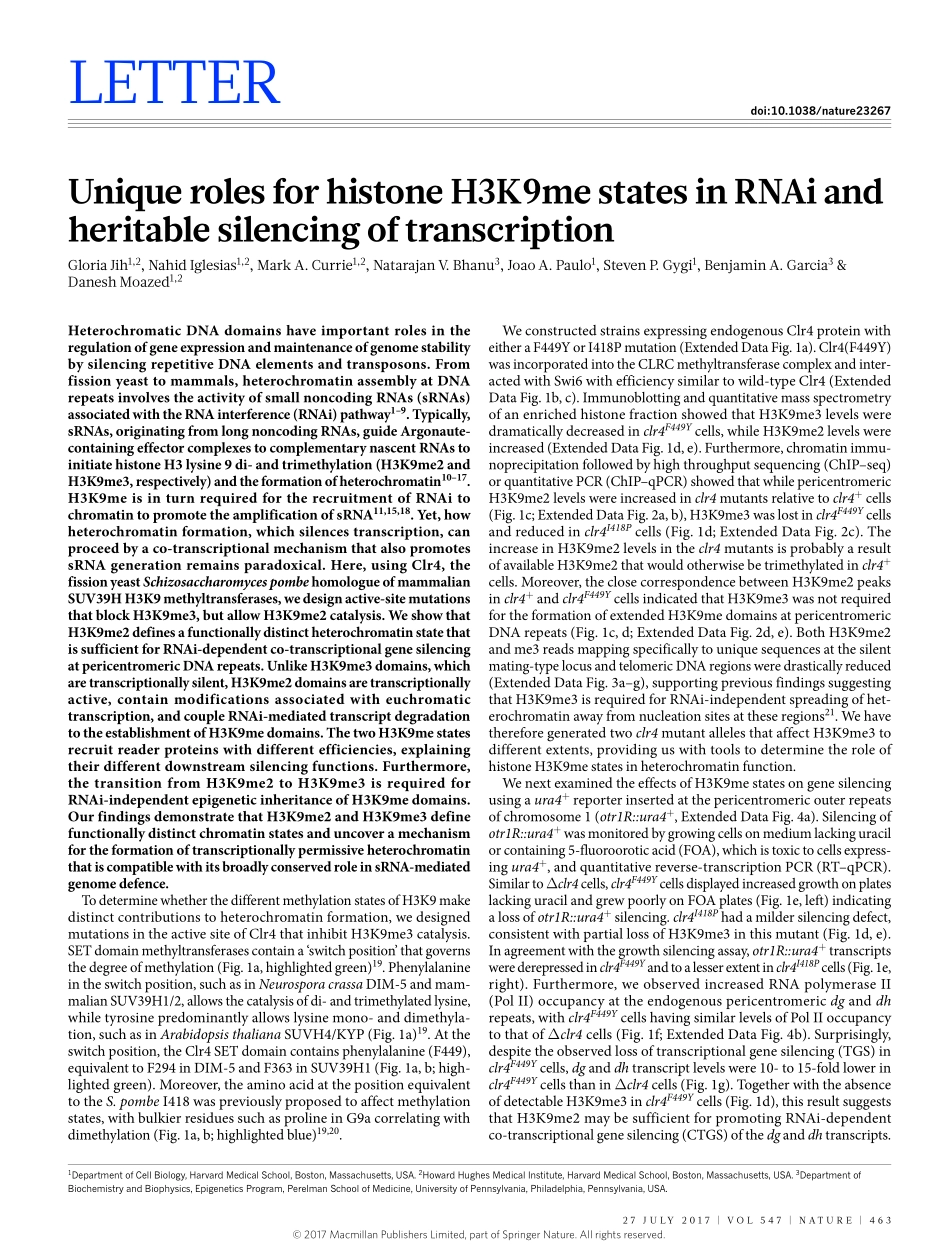 Jih-2017-Unique roles for histone H3K9me state.pdf_第1页