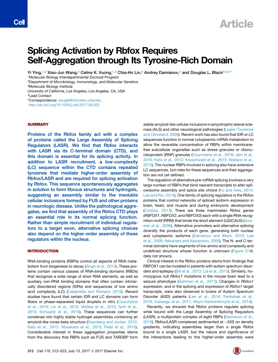 2017-Ying-Splicing Activation by Rbfox Require.pdf_第2页