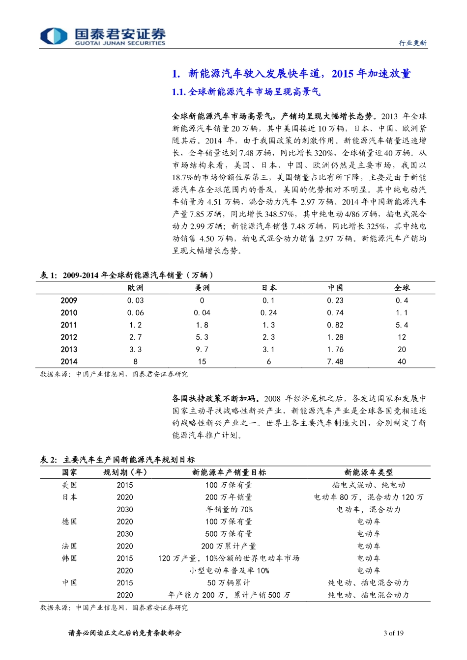 20151011-国泰君安-电改电气新时代系列报告26：电动汽车电控电机迎来黄金发展期.pdf_第3页