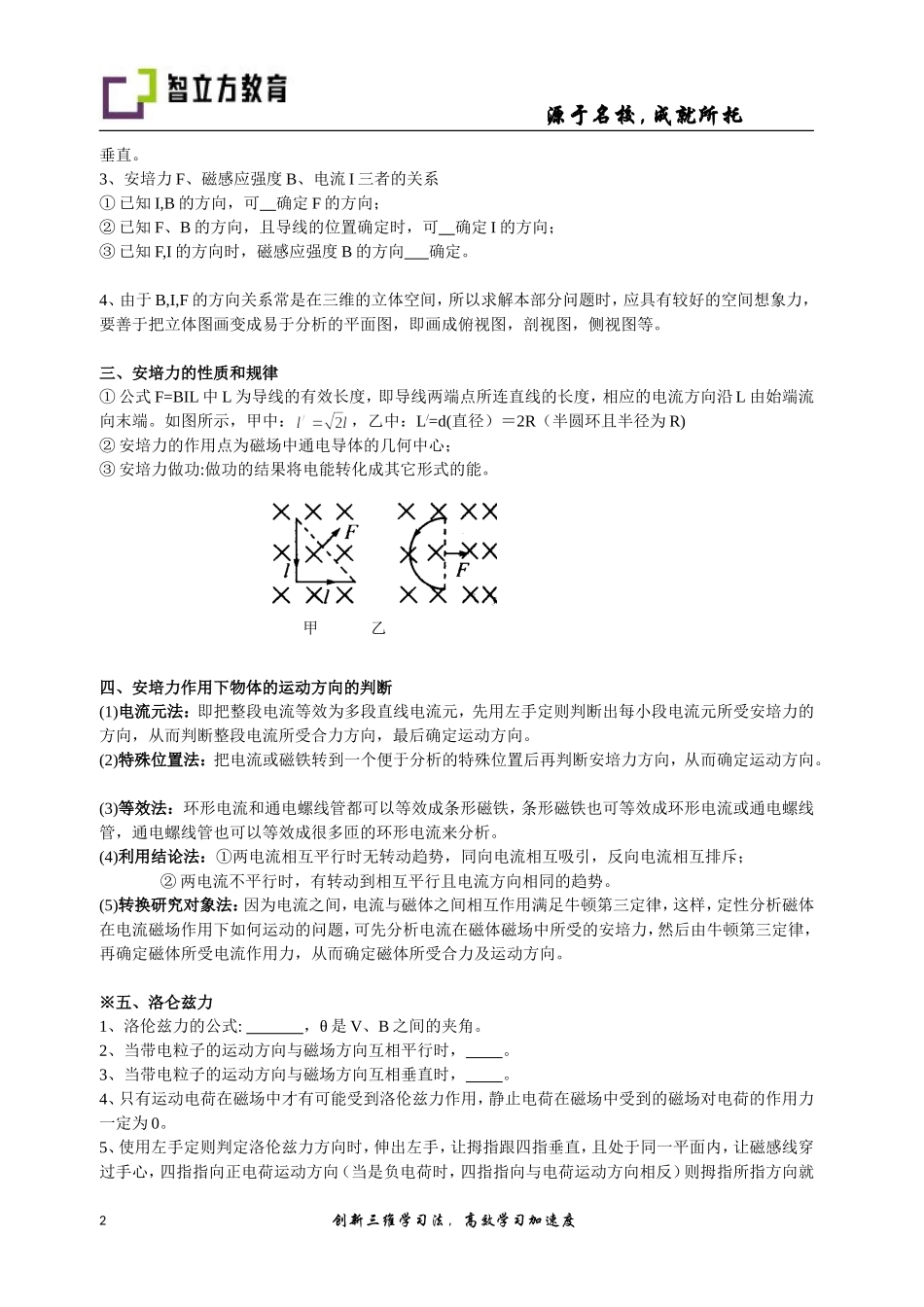 10.2-安培力 ※洛仑兹力-(姜超超）.doc_第2页