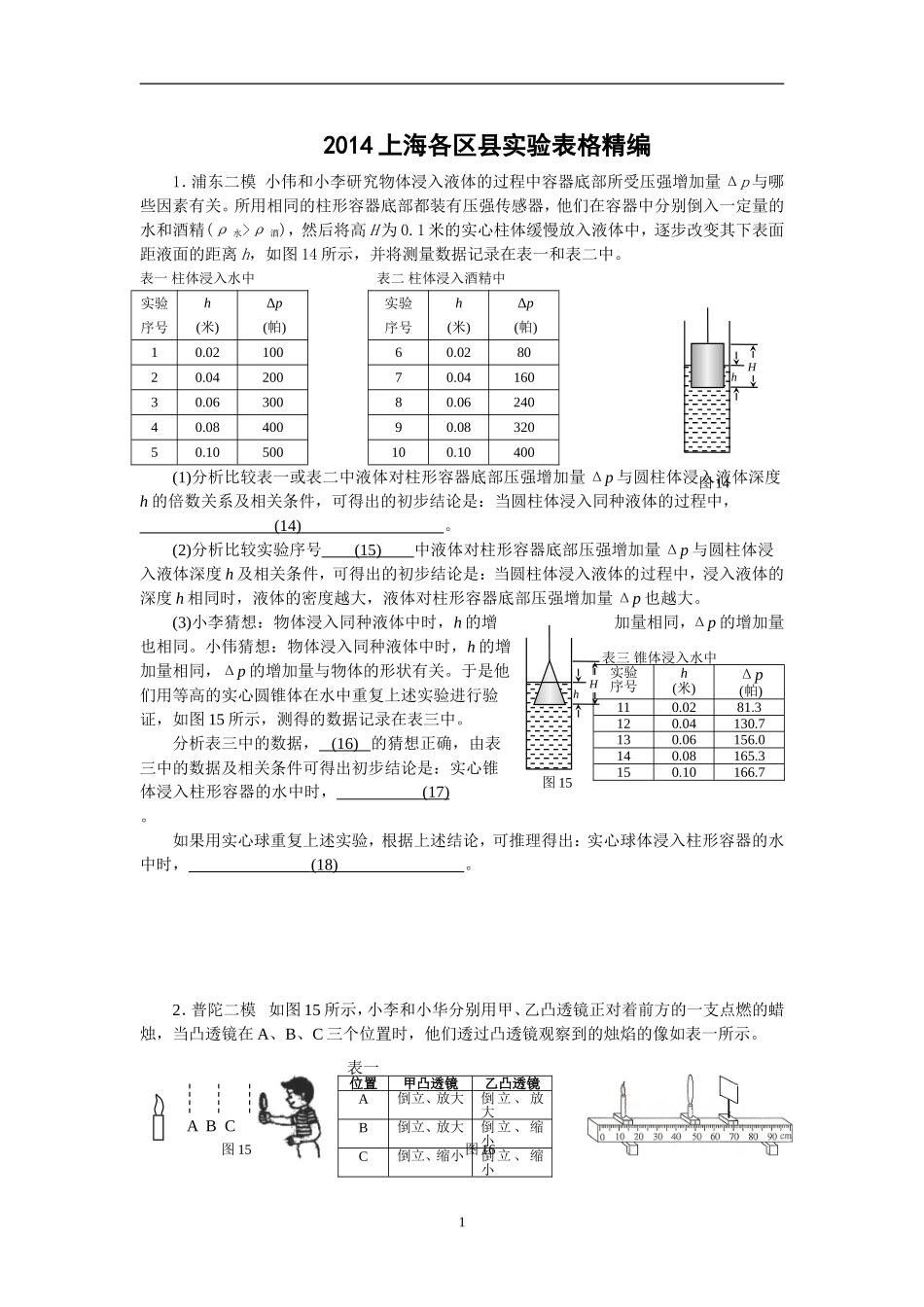 2014上海各区县实验表格精编（无答案）.doc_第1页