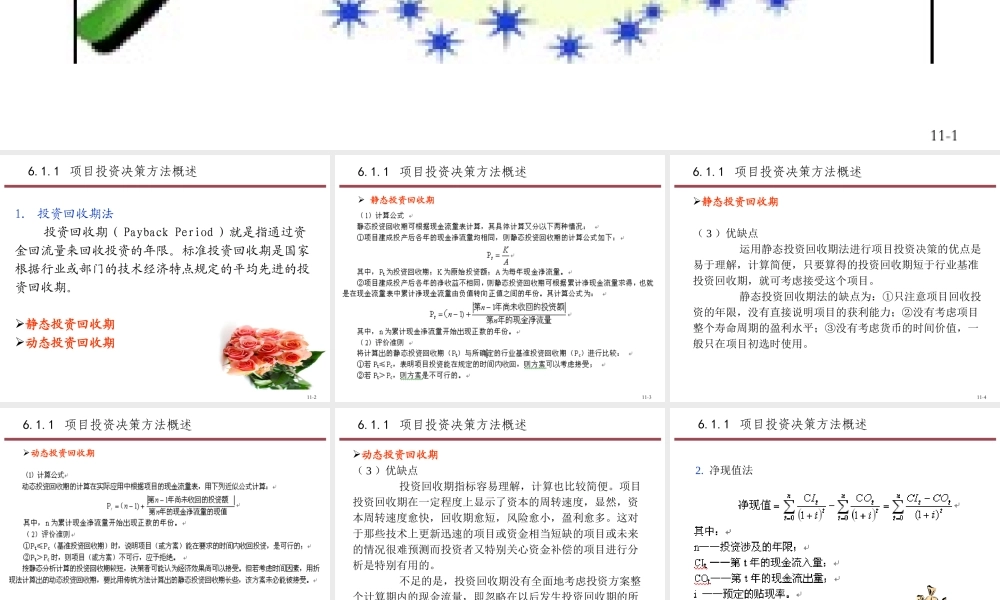 第6章 Excel在项目投资决策中应用.pptx