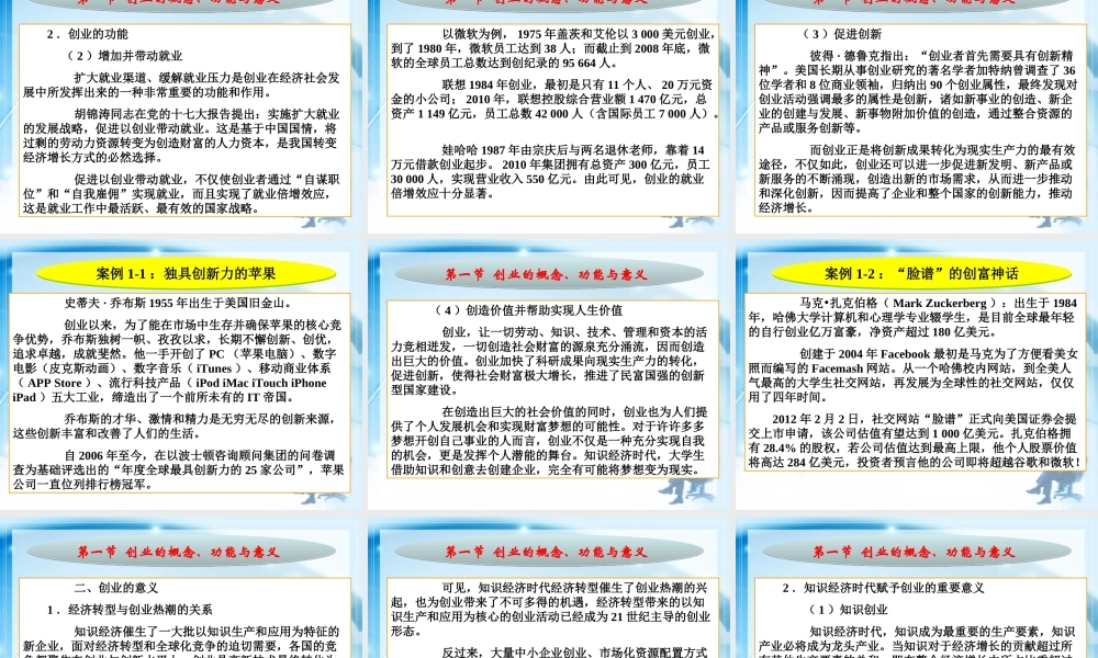 创业基础第01章：创业、创业精神与人生发展.ppt