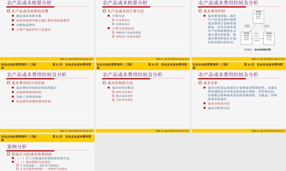 第22章 农业企业成本费用管理.ppt