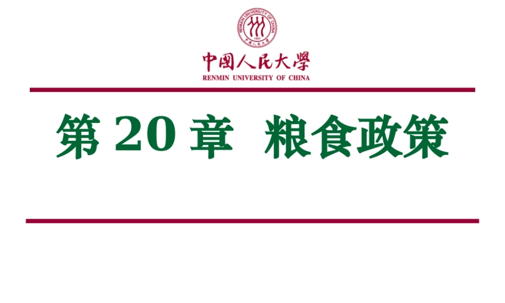 第20章粮食政策.ppt