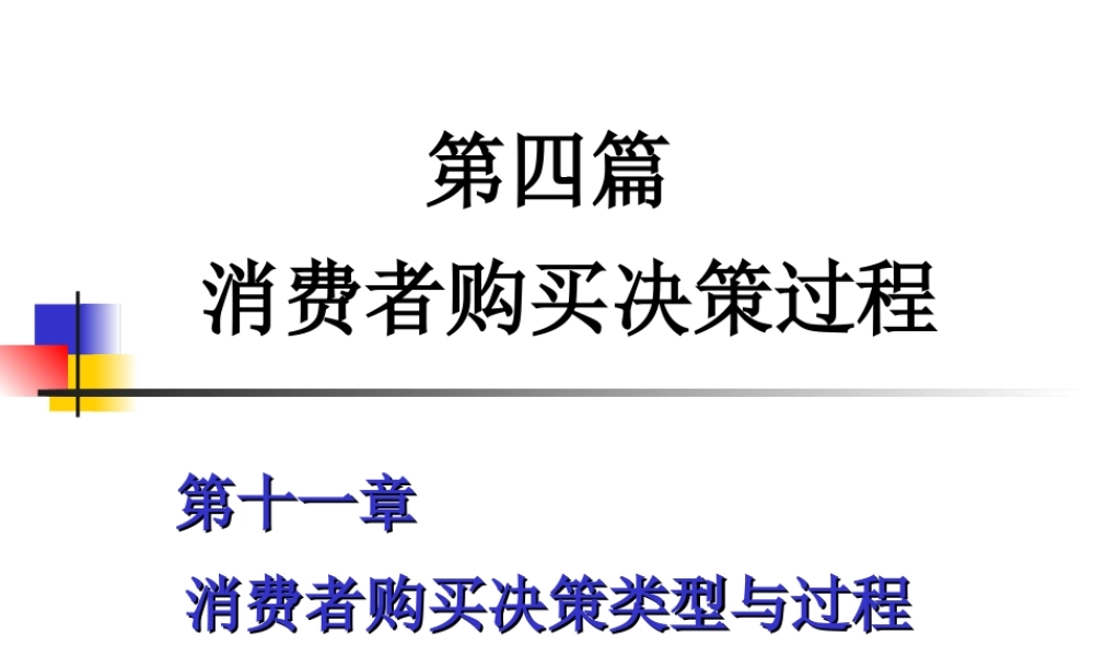 第11章 消费者购买决策类型与过程.ppt