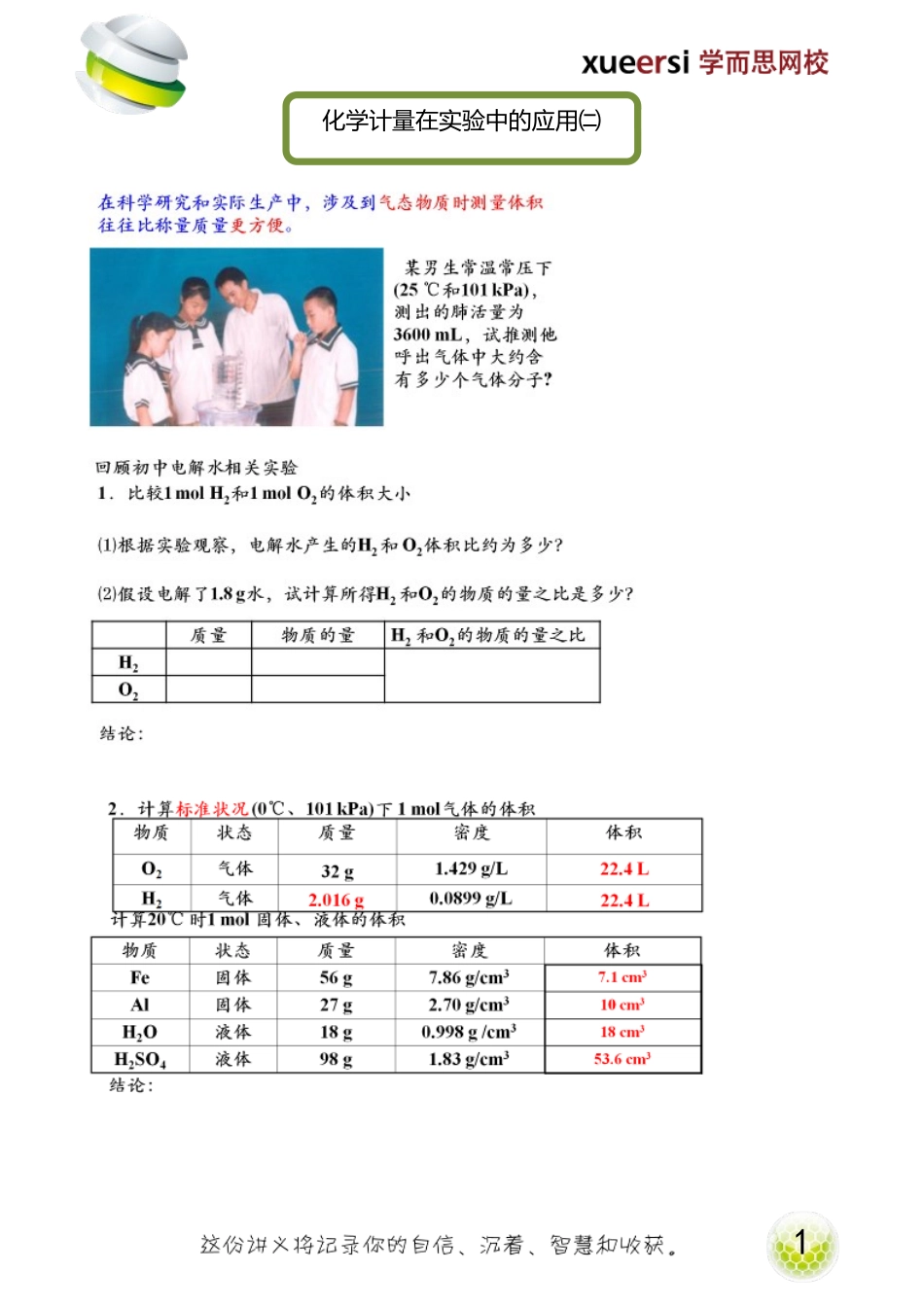 化学计量在实验中的应用（二）.doc_第1页