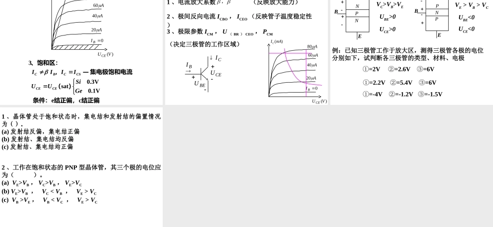 复件 稳压管和三极管.ppt