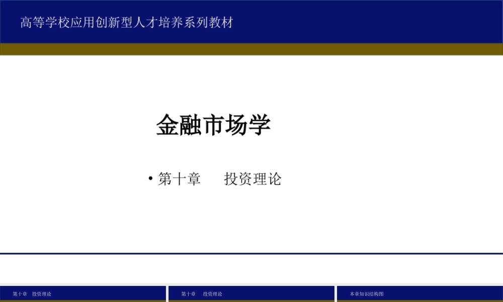 10第十章投资理论.ppt