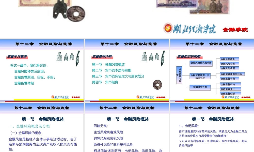 12第十二章 金融风险与监管.ppt