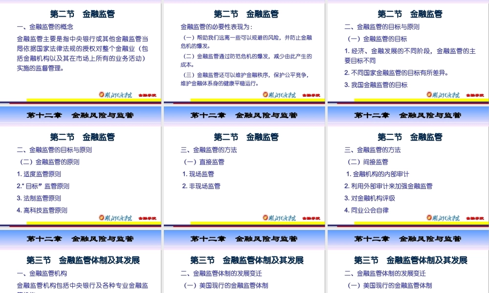 12第十二章 金融风险与监管.ppt