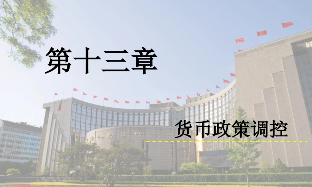 13-第十三章 货币政策调控.ppt