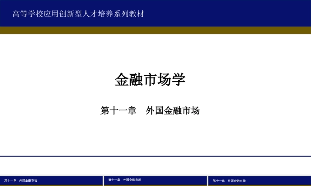 11第十一章外国金融市场.ppt