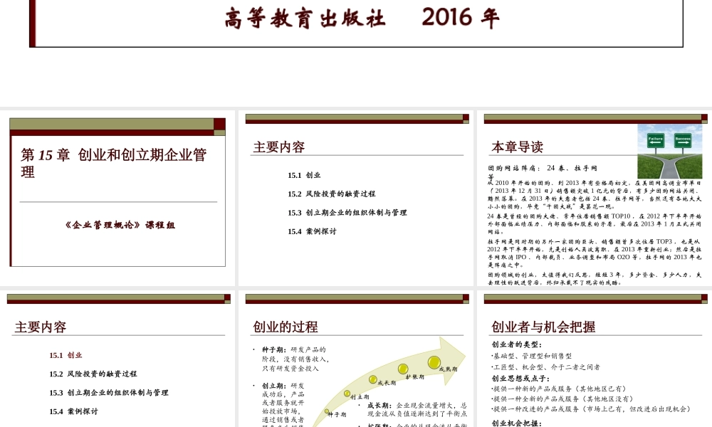 15 创业和创立期企业管理.ppt