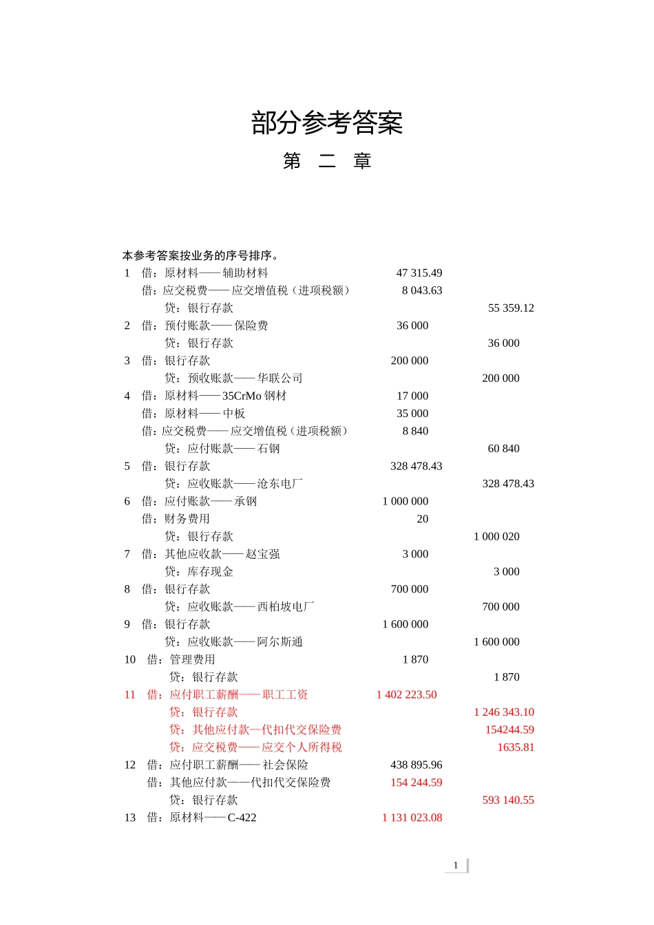 43323企业会计模拟实验 课后答案 杨淑君.doc_第1页