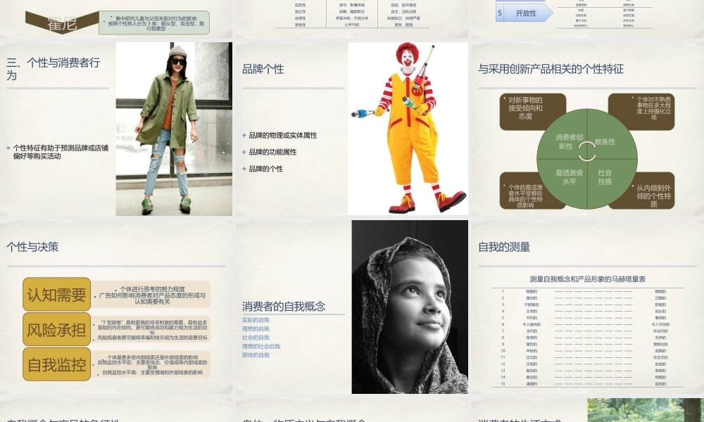 j第十章 消费者的个性、自我概念与生活方式.pptx