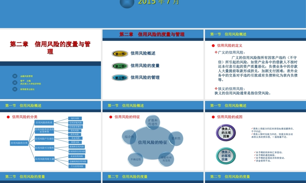 第02章信用风险的度量与管理.ppt