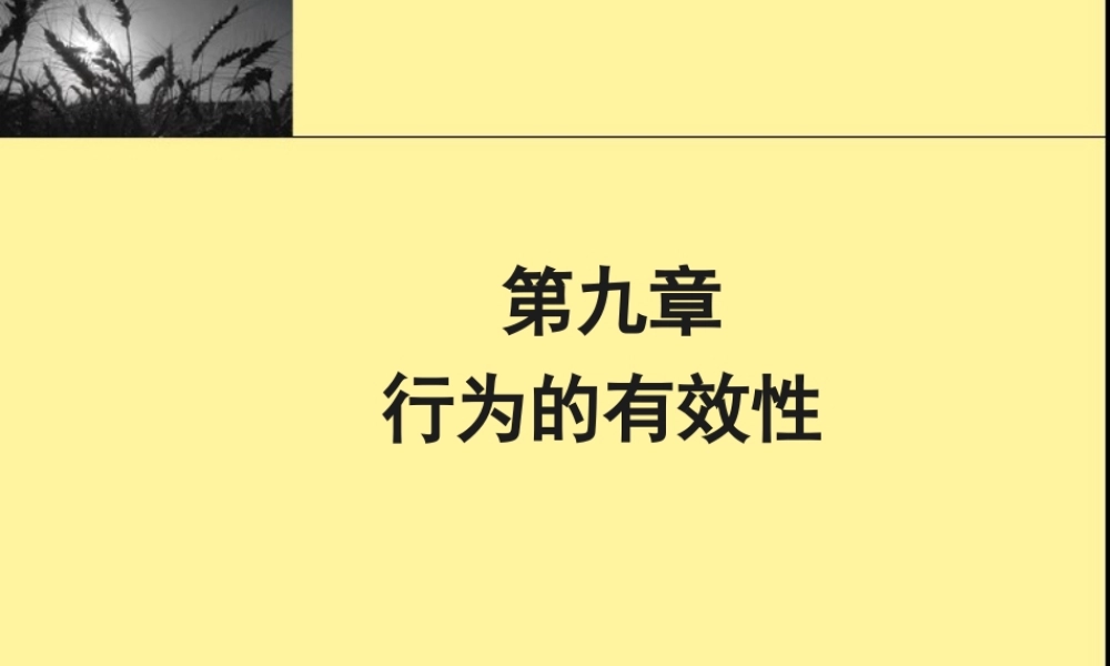第09章行为有效性(1).ppt