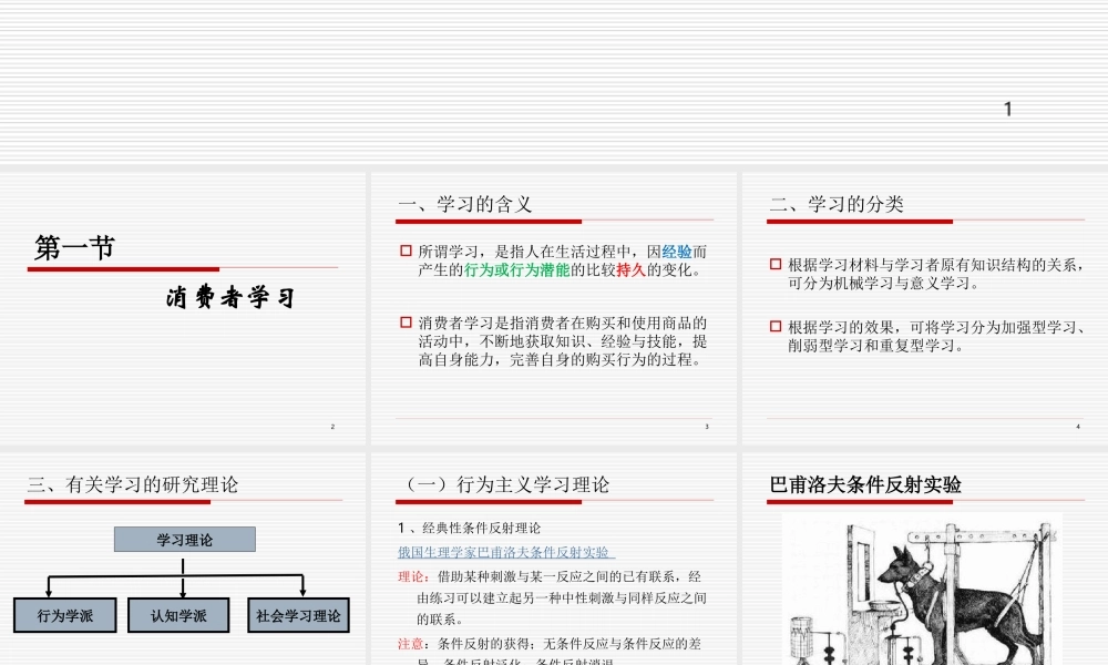 第04章 消费者学习和记忆.ppt