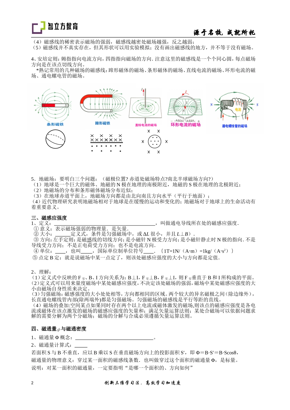 10.1磁场的性质及描述（姜超超）.doc_第2页