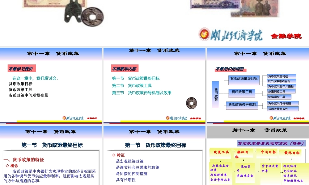 11第十一章货币政策.ppt