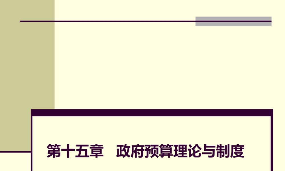 第15章 政府预算理论与制度.pptx
