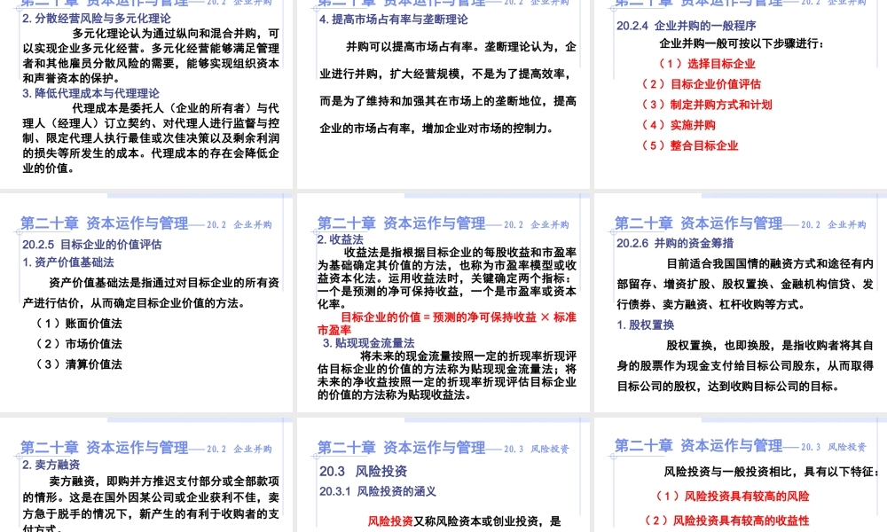 第20章 资本运作与管理.ppt
