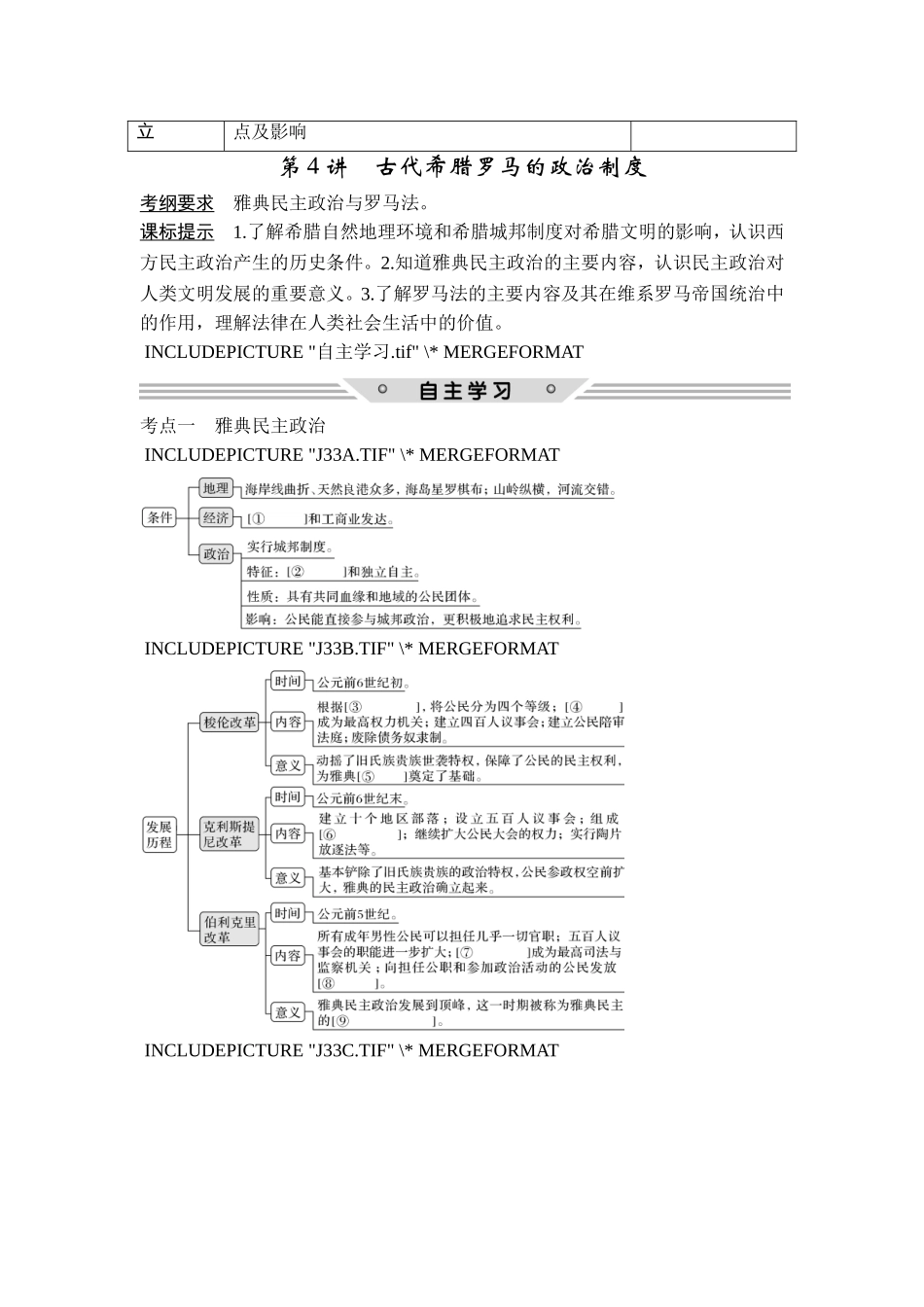 2018年高考历史（人教版）一轮复习精品讲练：第二单元 第4讲　古代希腊罗马的政治制度.doc_第2页