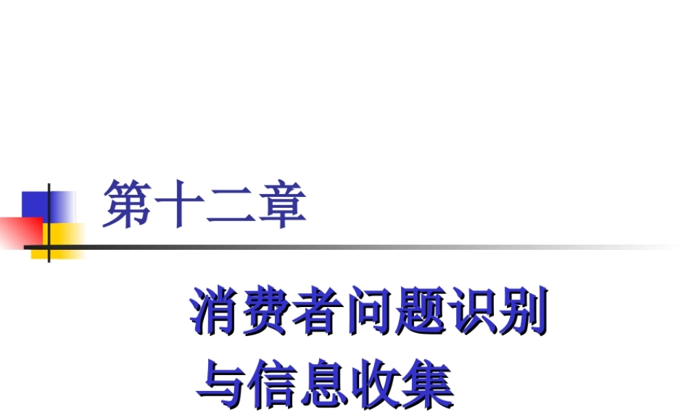 第12章 消费者问题识别与信息收集.ppt