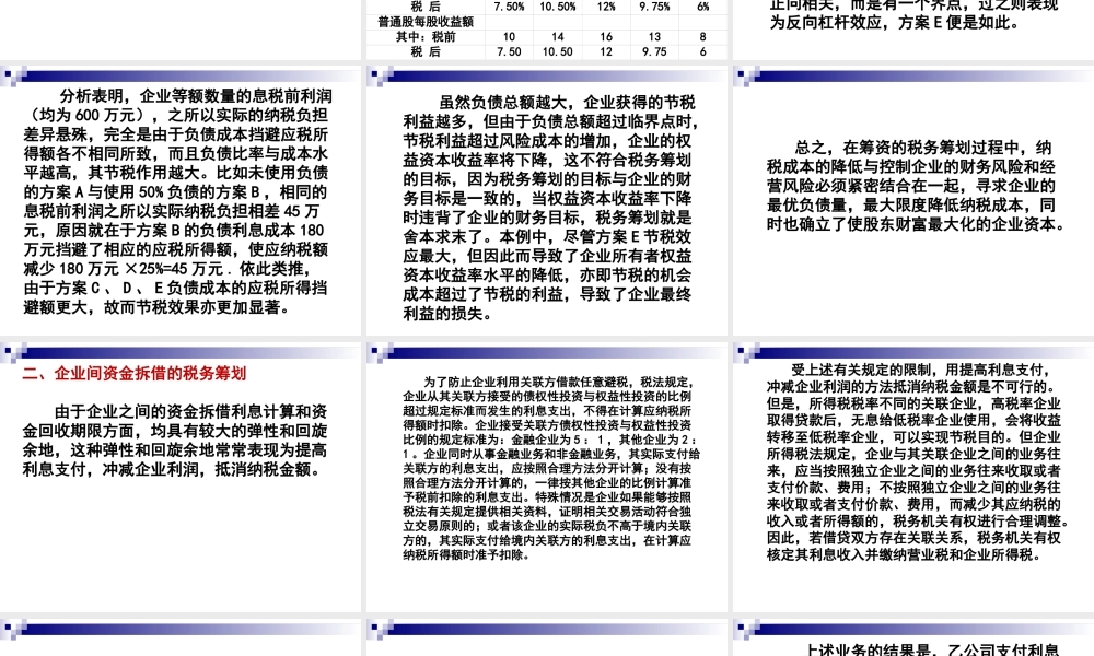 第13章 企业筹资的税务筹划.ppt