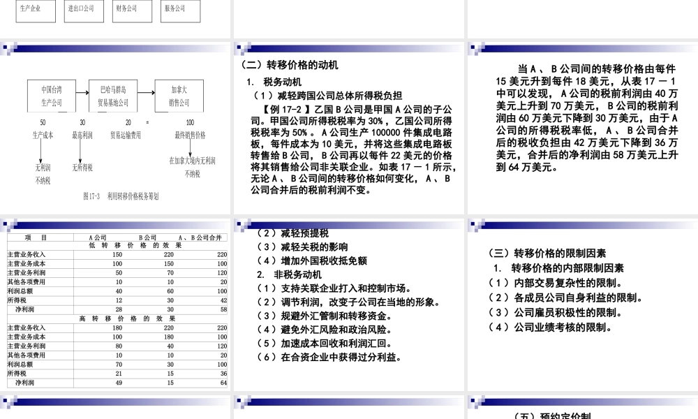 第17章 国际税务筹划专题.ppt