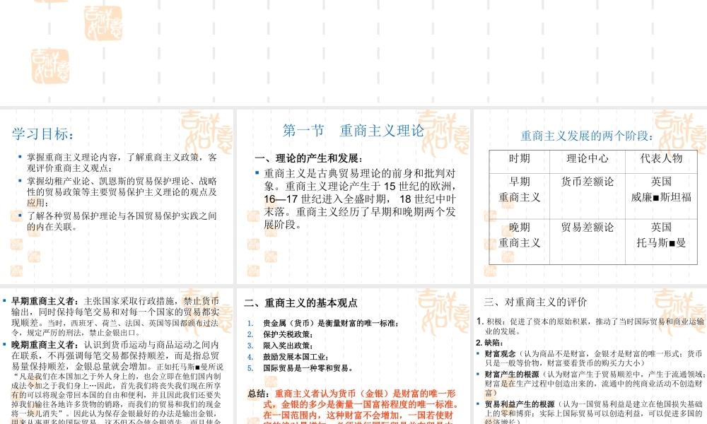 4 贸易保护主义理论.ppt