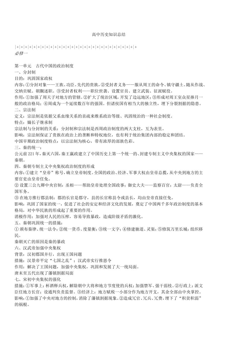 历史_高中历史知识总结[人教版]_侧重知识梳理_33页.doc_第1页