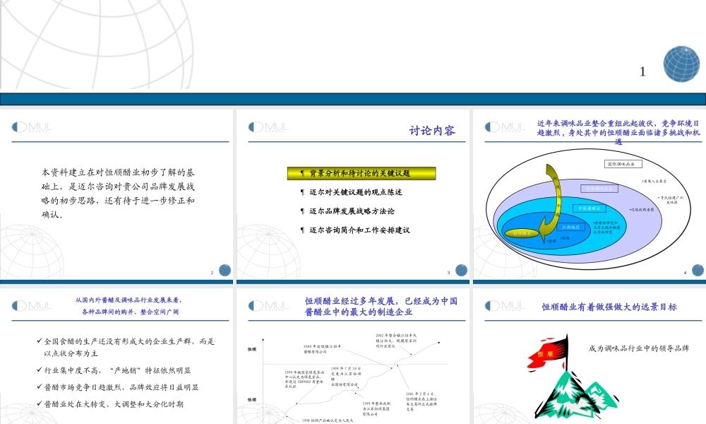 迈尔咨询-恒顺醋业品牌发展战略项目建议书(1).ppt