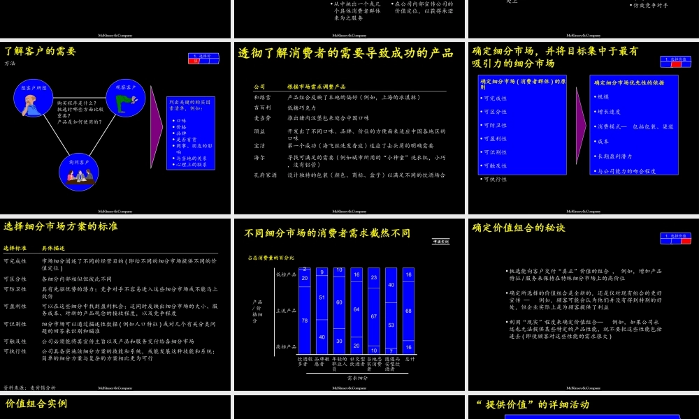 麦肯锡市场营销全套分析模型.ppt