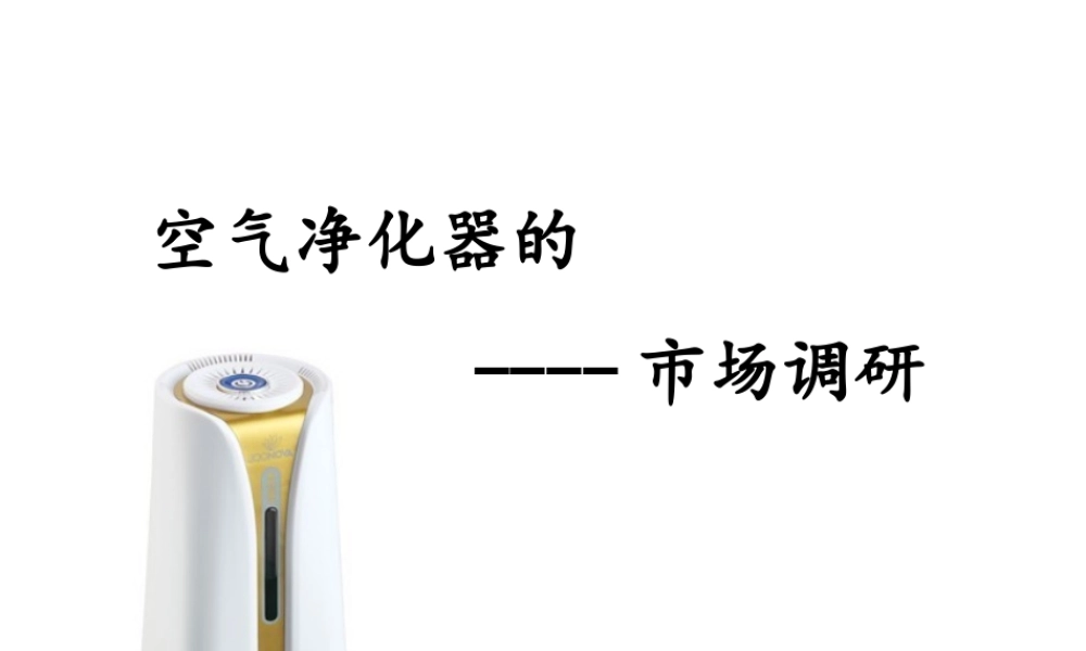 空气净化器市场调研.ppt