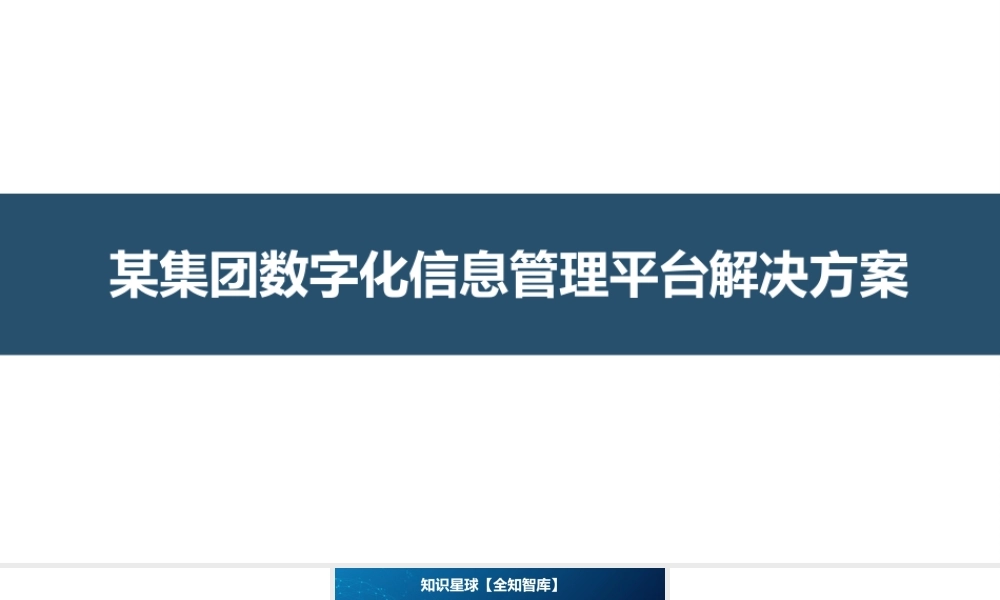 某集团数字化信息管理平台解决方案.pptx