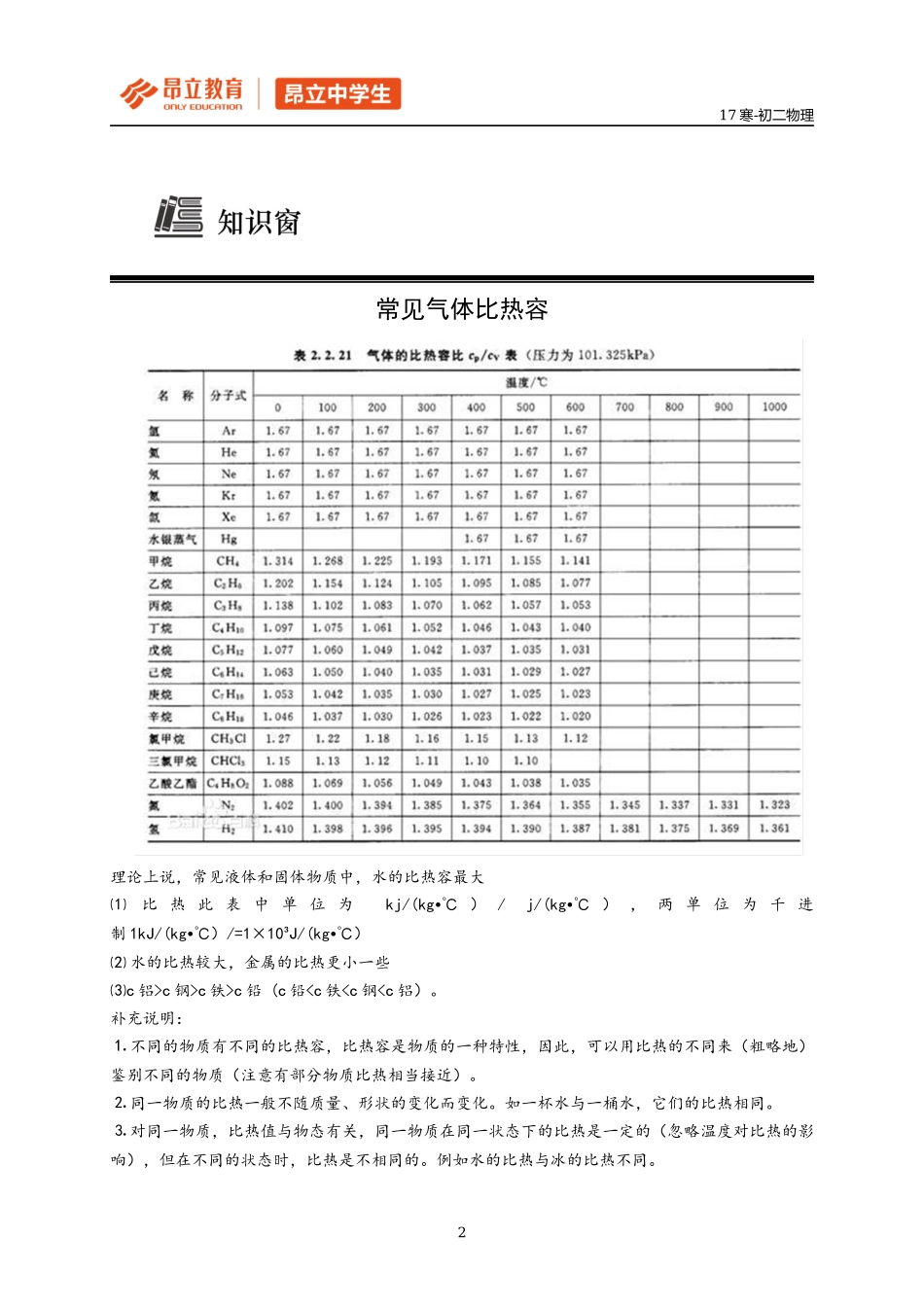 热量 比热容（二）教师版(1).docx_第3页