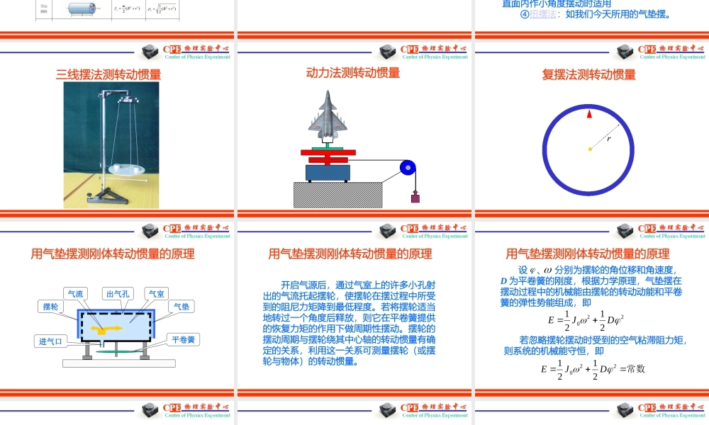 气垫摆测转动惯量2016.pptx