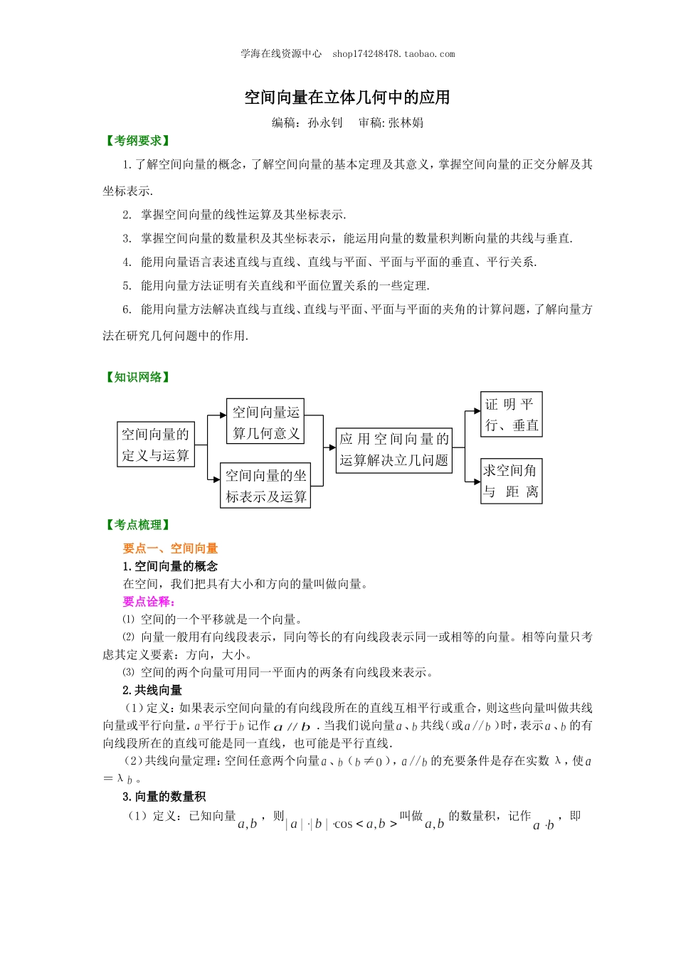 知识讲解_空间向量在立体几何中的应用(基础)(1).doc_第1页
