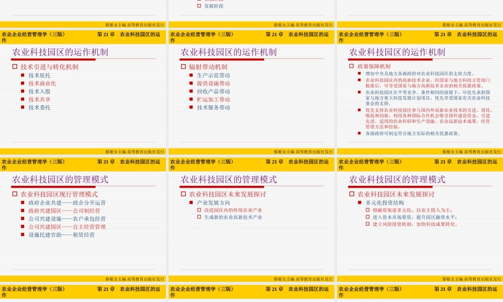 第21章 农业科技园区的运作.ppt