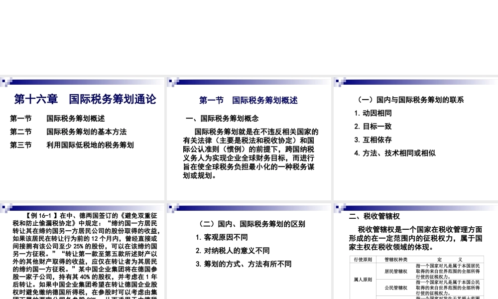第16章 国际税务筹划通论.ppt