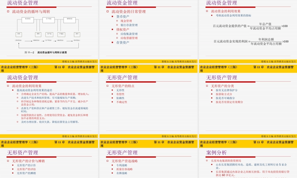 第11章 农业企业资金资源管理.ppt