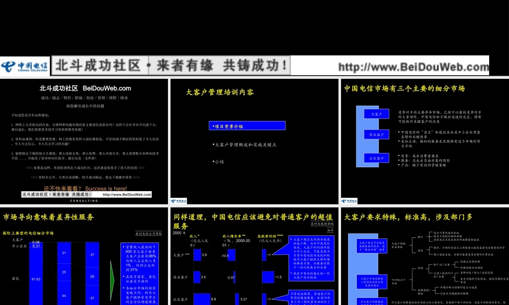 麦肯锡 中国电信大客户培训战略报(1).ppt