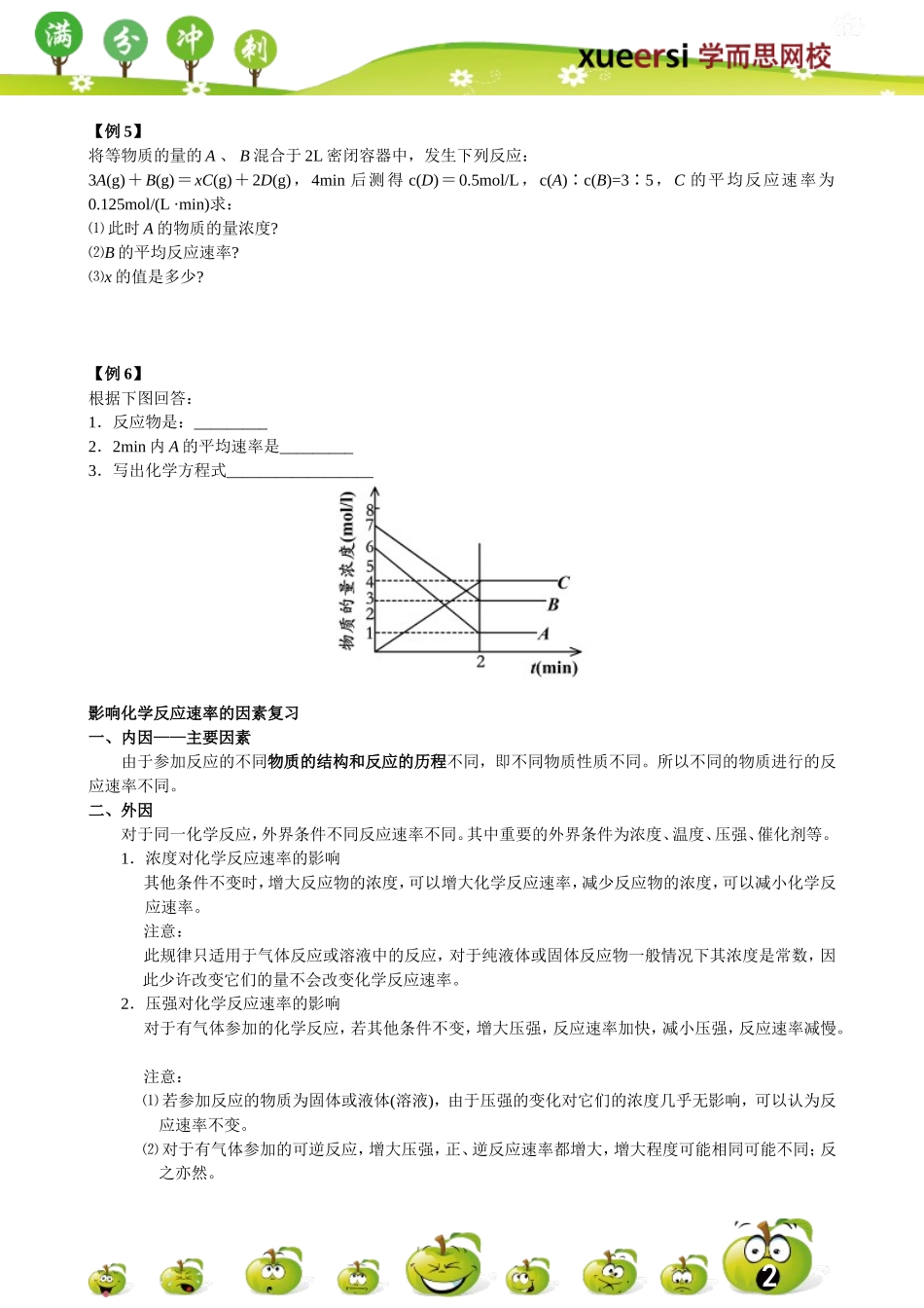 影响化学反应速率的因素：突出控制条件影响速率的重要性和实际应用以及有多因素影响的问题的分析思路.doc_第2页