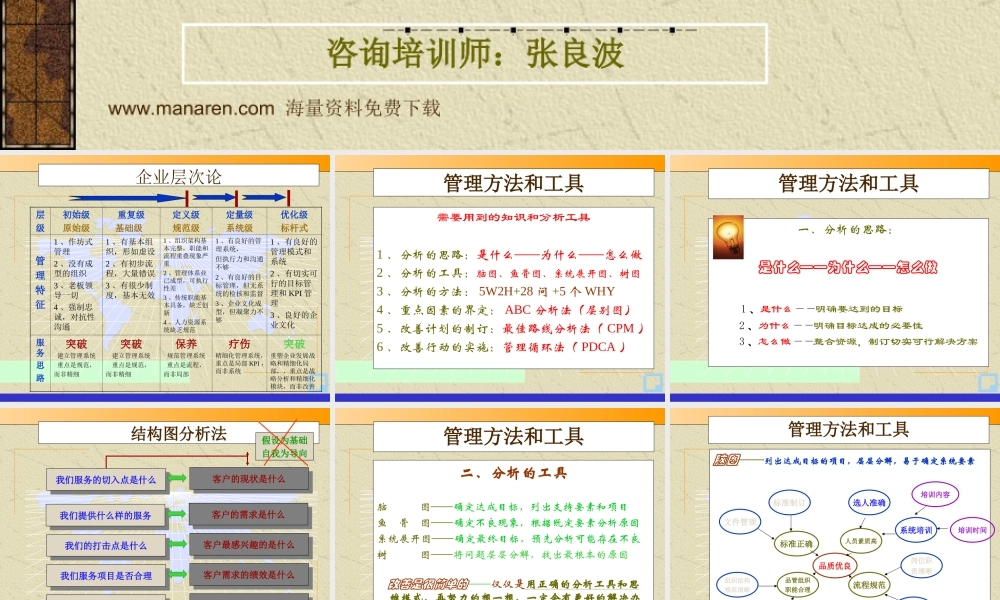 麦肯锡-管理咨询顾问常用的方法和工具.ppt